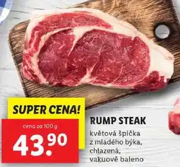 Lidl RUMP STEAK, cena za 100 g nabídka