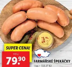Lidl FARMÁŘSKÉ ŠPEKÁČKY, 600 g nabídka
