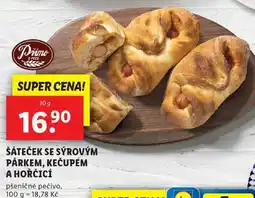Lidl ŠÁTEČEK SE SÝROVÝM PÁRKEM, KEČUPEM A HOŘČICÍ, 90 g nabídka
