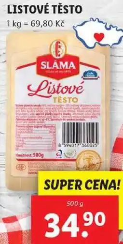 Lidl LISTOVÉ TĚSTO, 500 g nabídka