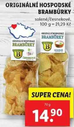Lidl ORIGINÁLNÍ HOSPODSKÉ BRAMBŮRKY, 70 g nabídka