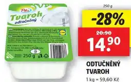 Lidl ODTUČNĚNÝ TVAROH, 250 g nabídka
