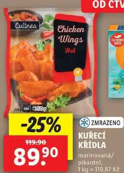Lidl KUŘECÍ KŘÍDLA, 750 g nabídka