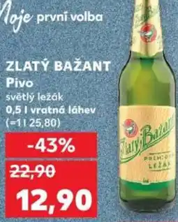 Kaufland ZLATÝ BAŽANT Pivo nabídka