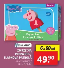 Lidl ZMRZLINA PEPPA PIG/TLAPKOVÁ PATROLA, 6x 60 ml nabídka