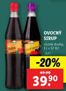 Lidl OVOCNÝ SIRUP, 0,7 l nabídka