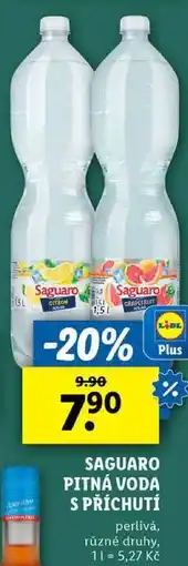 Lidl SAGUARO PITNÁ VODA S PŘÍCHUTÍ, 1,5 l nabídka
