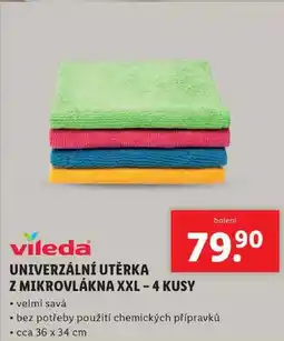 Lidl UNIVERZÁLNÍ UTĚRKA Z MIKROVLÁKNA XXL - 4 KUSY nabídka