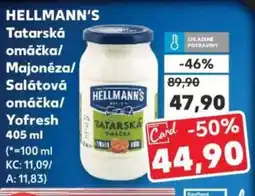 Kaufland HELLMANN'S Tatarská omáčka/ Majonéza/ Salátová omáčka/ Yofresh nabídka