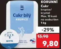 Kaufland KORUNNÍ Cukr krupice/ krystal nabídka