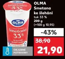 Kaufland OLMA Smetana ke šlehání nabídka