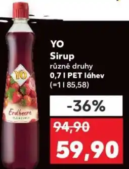 Kaufland YO Sirup nabídka