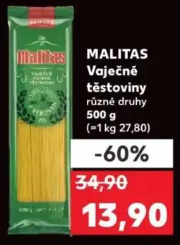 Kaufland MALITAS Vaječné těstoviny nabídka