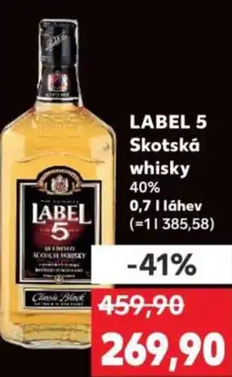 Kaufland LABEL 5 Skotská whisky 40% nabídka
