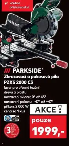 Kaufland PARKSIDE Zkracovací a pokosová pila PZKS 2000 C3 nabídka