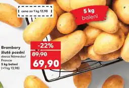 Kaufland Brambory žluté pozdní dovoz Německo/ Francie nabídka
