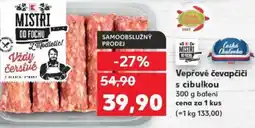 Kaufland Vepřové čevapčiči s cibulkou nabídka