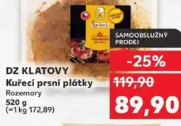 Kaufland DZ KLATOVY Kuřecí prsní plátky Rozemary nabídka