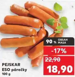 Kaufland PEJSKAR ESO párečky nabídka
