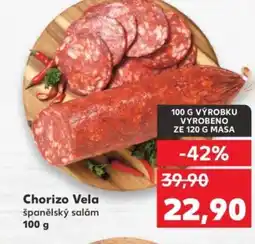 Kaufland Chorizo Vela španělský salám nabídka