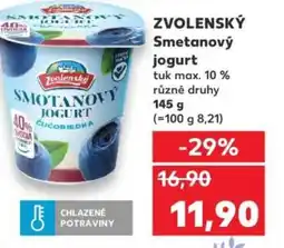 Kaufland ZVOLENSKÝ Smetanový jogurt nabídka