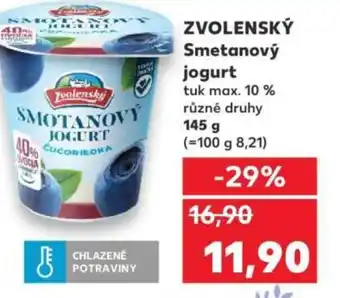 Kaufland ZVOLENSKÝ Smetanový jogurt nabídka