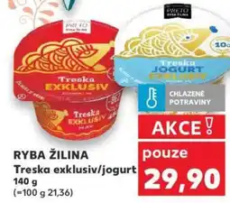 Kaufland RYBA ŽILINA Treska exklusiv/jogurt nabídka