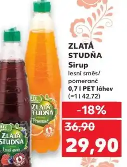 Kaufland ZLATÁ STUDŇA Sirup nabídka