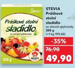 Kaufland STEVIA Práškové stolní sladidlo nabídka