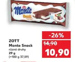 Kaufland ZOTT Monte Snack nabídka
