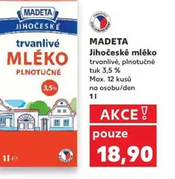 Kaufland MADETA Jihočeské mléko nabídka