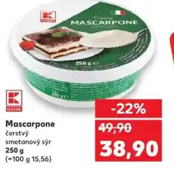 Kaufland Mascarpone čerstvý smetanový sýr nabídka
