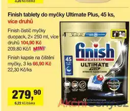 Šlak Finish tablety do myčky Ultimate Plus, 45 ks, více druhů nabídka