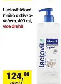Šlak Lactovit Tělové mléko, vybrané druhy 400ml nabídka