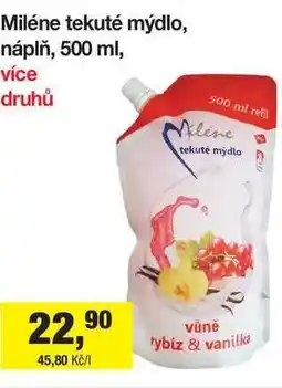 Šlak Miléne tekuté mýdlo, náplň, 500 ml, více druhů nabídka