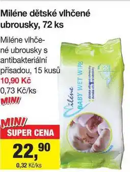 Šlak Miléne dětské vlhčené ubrousky, 72 ks nabídka