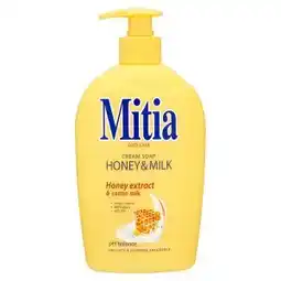 Ráj drogerie Mitia Tekuté mýdlo s dávkovačem honey & milk 500ml nabídka