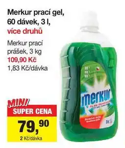 Šlak Merkur prací gel, 60 dávek, 3l nabídka