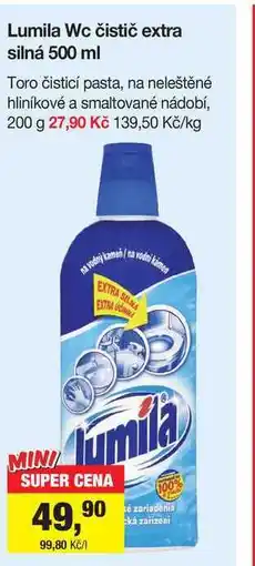 Šlak Lumila Wc čistič extra silná 500 ml nabídka