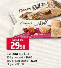 Terno Balconi roláda 250 g ovocná 300 g cappuccino nabídka