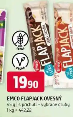 Terno Emco flapjack ovesný 45 g s příchutí vybrané druhy nabídka