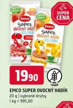 Terno Emco super ovocný hadík 20 g vybrané druhy nabídka