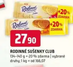 Terno Rodinné sušenky club 134-140 g +20% zdarma vybrané druhy nabídka