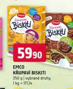 Terno Emco Křupaví Biskiti 350 g vybrané druhy nabídka