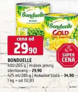 Terno Bonduelle Hrasek Bonduelle 425 ml/285 g Kukuřice zlatá 425/285g nabídka