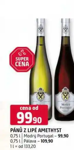 Terno Pánů z lipé amethyst 0,75l Modrý Portugal Pálava 0,75l nabídka
