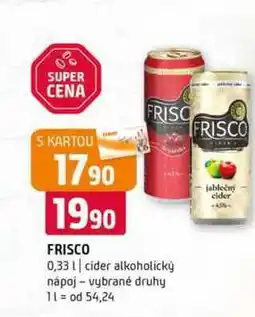 Terno Frisco 0,33l cider alkoholický nápoj vybrané druhy nabídka