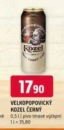 Terno Velkopopovický Kozel Černý pivo výčepní tmavé 0,5l nabídka