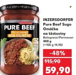 Kaufland INZERSDORFER Pure Beef Sugo Omáčka na těstoviny Bolognese/Parmesan nabídka