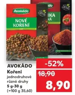 Kaufland AVOKÁDO Koření jednodruhové nabídka